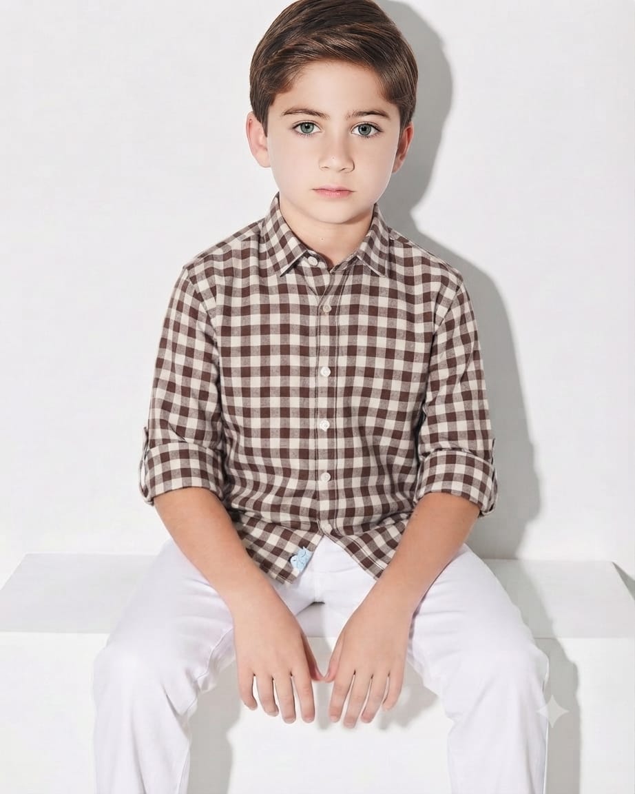 Boys Checkered Casual Shirt