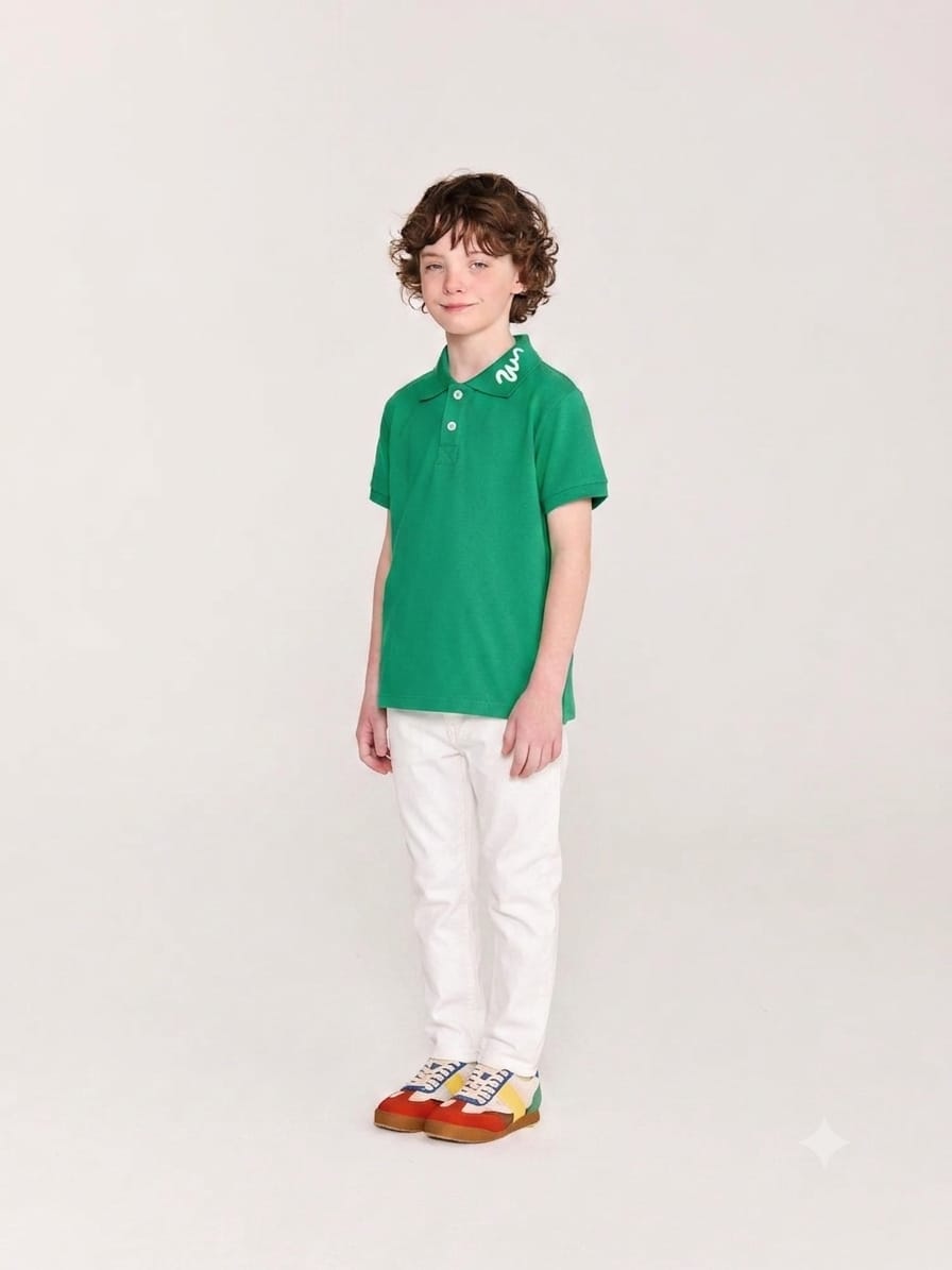 Kids Casual Embroidered Polo