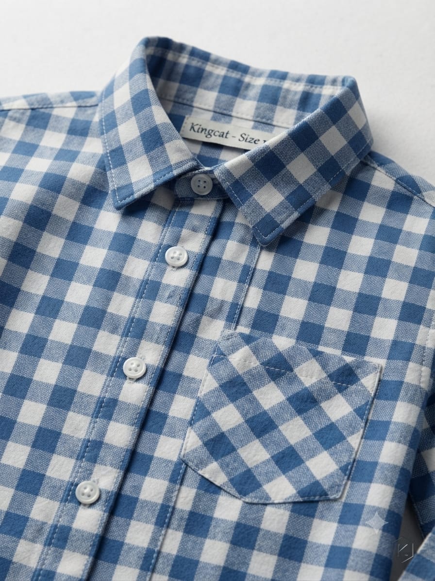 Kids Classic Gingham Checked Casual Shirt alternate